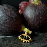 Fortuna Eye Pendant Gold - Smokey Quartz