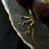 Eva Serpent Pendant Gold - Labradorite