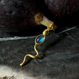 Eva Serpent Pendant Gold - Labradorite