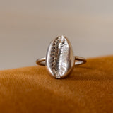 The Cowrie Ring in Silver