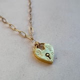Gold Heart Pendant Necklace