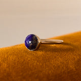 Lapis Lazuli Rosecut Ring in Silver