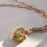 Gold Heart Pendant Necklace