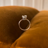 Green Amethyst Ring in Silver