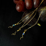Eva Serpent Pendant Gold - Opal