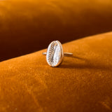 The Cowrie Ring in Silver