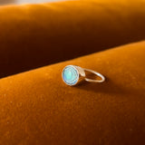 Labradorite Evil Eye Ring in Silver