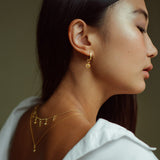 Soluna - Sun Necklace with Moonstone in Gold Vermeil