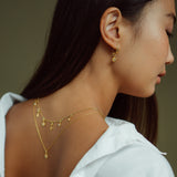 Soluna - Sun Necklace with Moonstone in Gold Vermeil