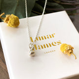 Tara - Organic Teardrop Silver Necklace