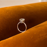 Green Amethyst Ring in Silver