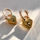 Gold Heart Earrings