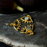 Fortuna Eye Pendant Gold - Smokey Quartz