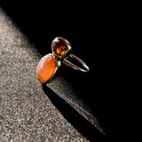 Amber & Sunstone Ring
