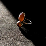 Amber & Sunstone Ring
