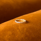 Arrow Pattern Pinky Ring in Silver