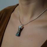 Labradorite Hand Pendant in Silver
