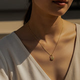 Sand Dollar Shell Necklace Gold, Silver