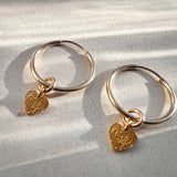 Endless Love Hoop Earrings - Textured Charms