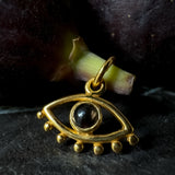 Fortuna Eye Pendant Gold - Smokey Quartz