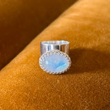 Majestic Moonstone Ring in Silver