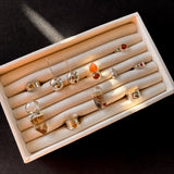 Amber & Sunstone Ring