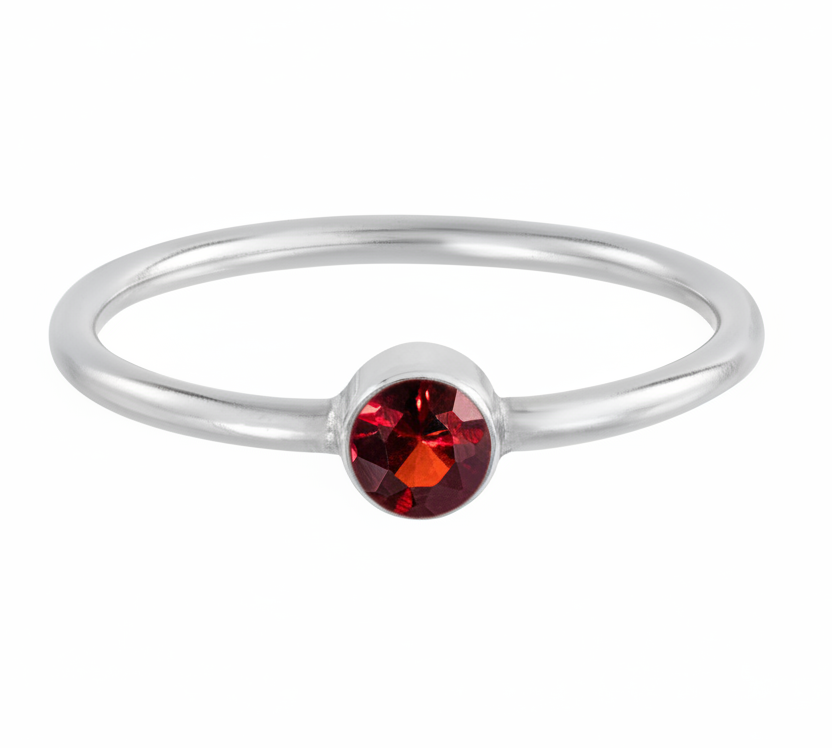 Garnet Ring - January Birthstone, Root Chakra
