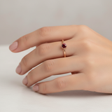 January Birthstone Ring - Garnet