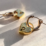 Gold Heart Earrings