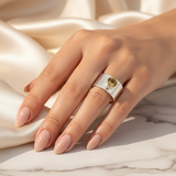 Citrine High Ring Band