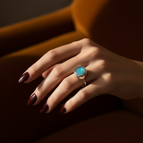 Labradorite Evil Eye Ring in Silver