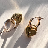 Gold Heart Earrings