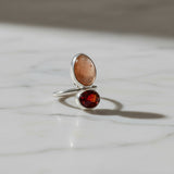 Amber & Sunstone Ring
