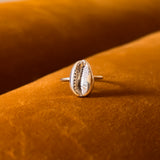 The Cowrie Ring in Silver
