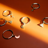 Star Moon Charm Earrings Gold