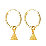 Star Moon Charm Earrings Gold