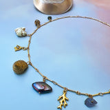 Ocean Life - Coastal Multi Charm Gold Necklace
