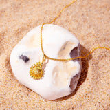 Ammonite - Shell Pendant Necklace Gold, Silver