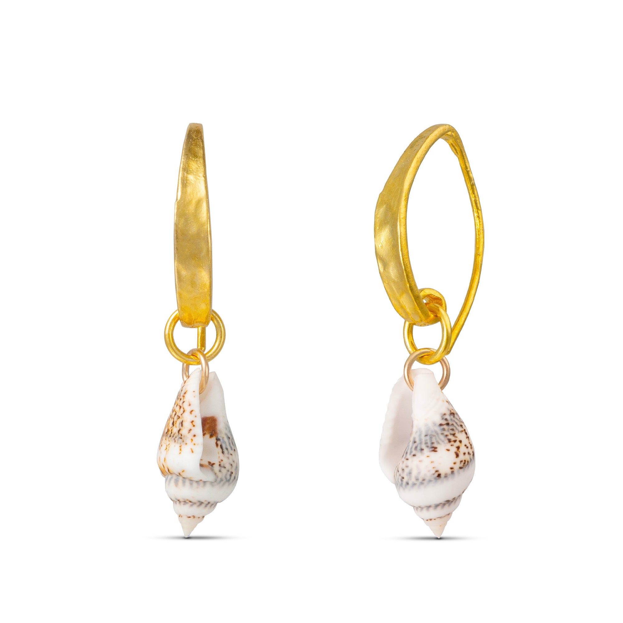 Concha - Tiger Shell Earrings Gold, Silver
