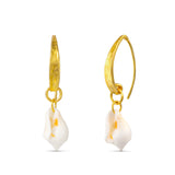 Concha - White Shell Earrings Gold, Silver