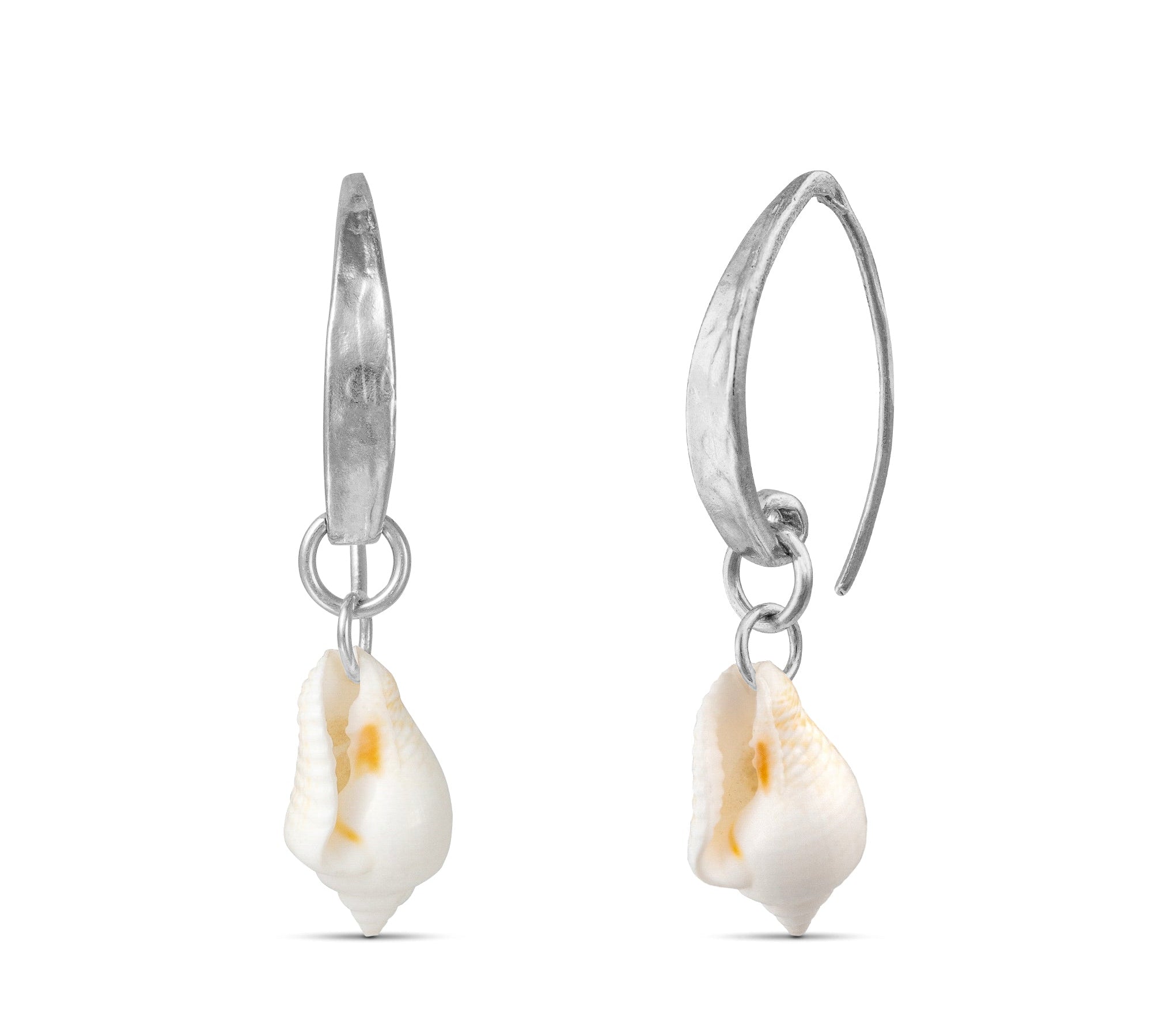Concha - White Shell Earrings Gold, Silver