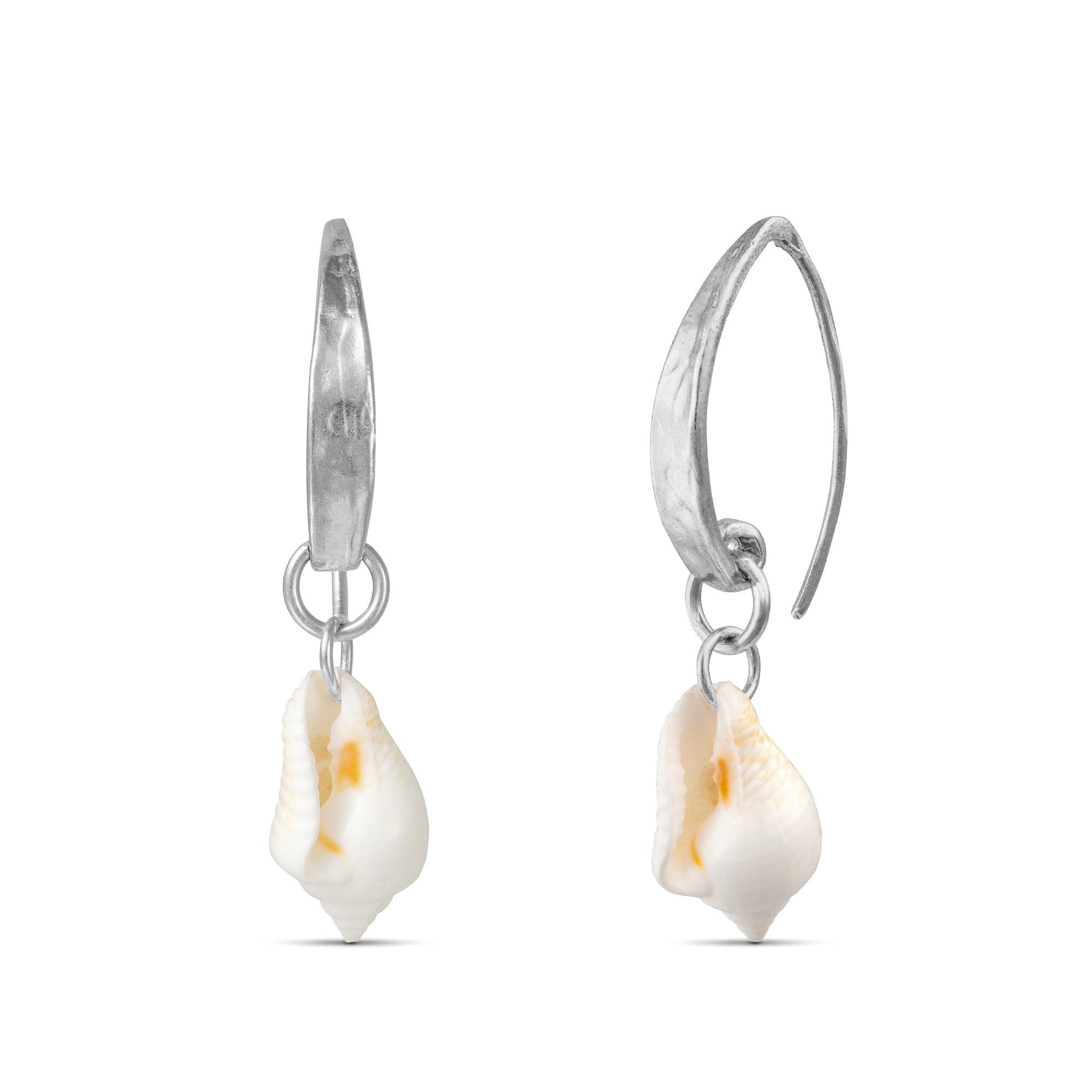 Concha - White Shell Earrings Gold, Silver