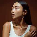 Concha - White Shell Earrings Gold, Silver