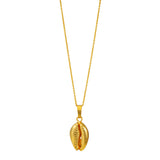Cowrie - Gold Shell Pendant Necklace