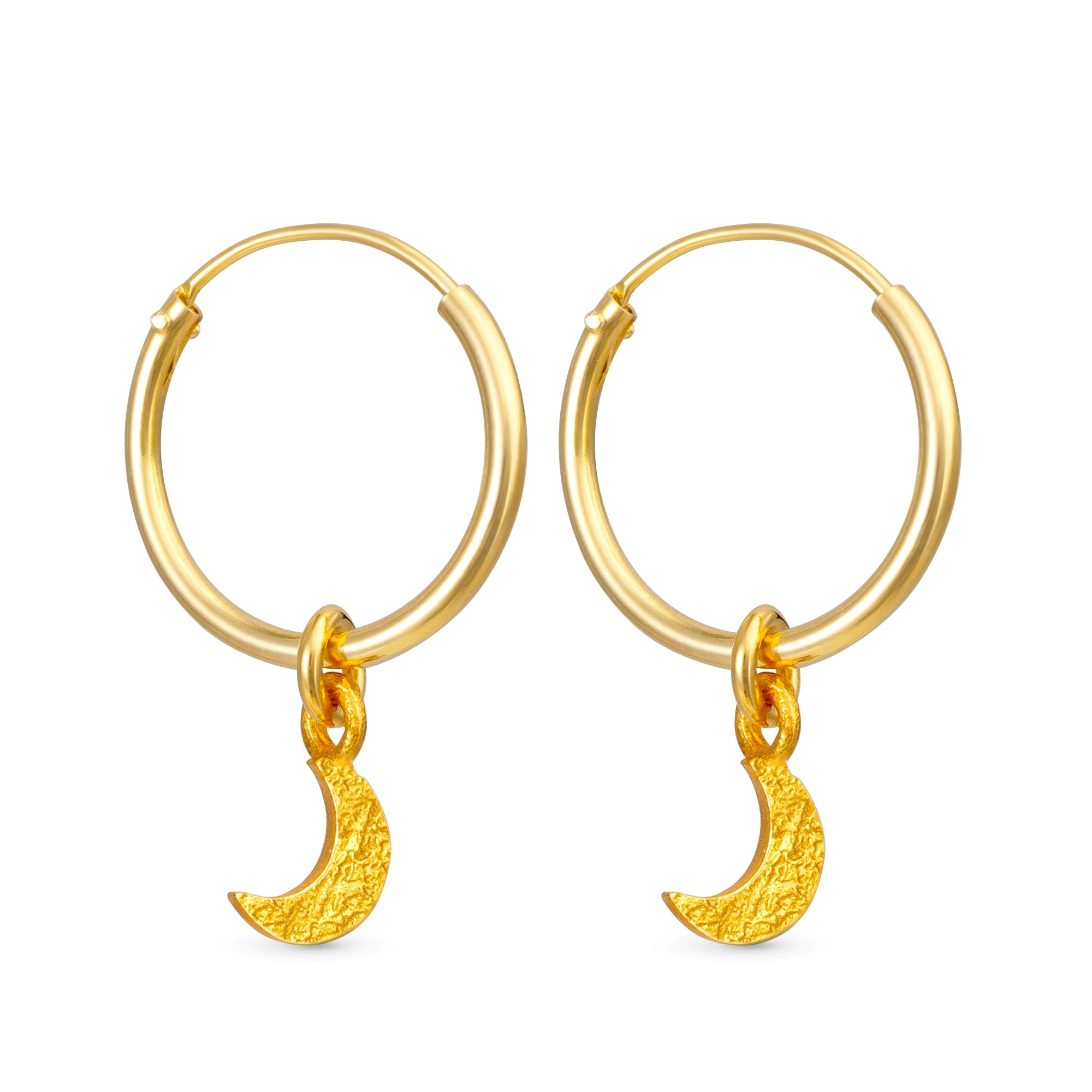 Star moon hoop discount earrings