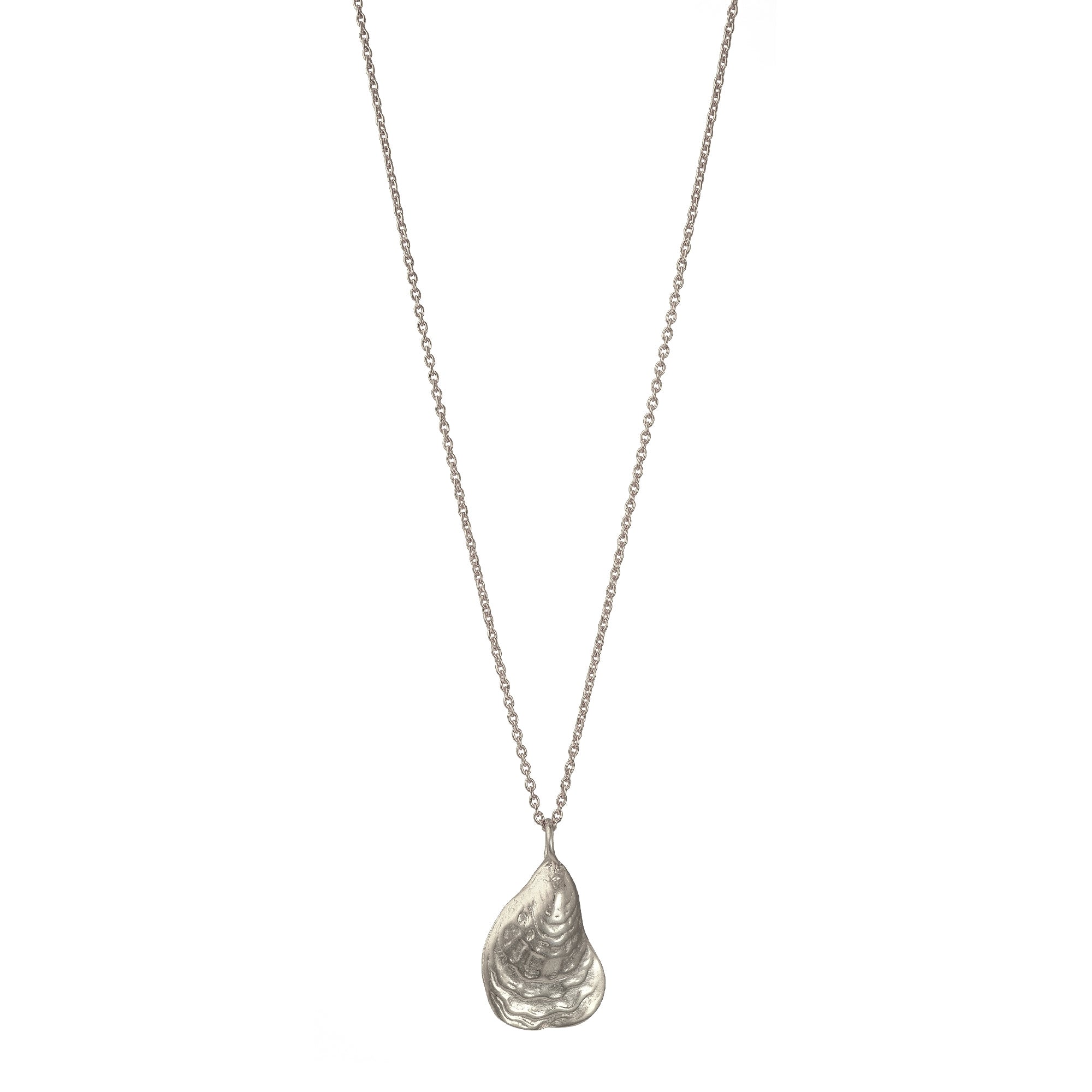Oyster Shell Pendant Necklace - Gold, Silver