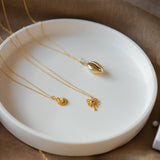 Ammonite - Shell Pendant Necklace Gold, Silver