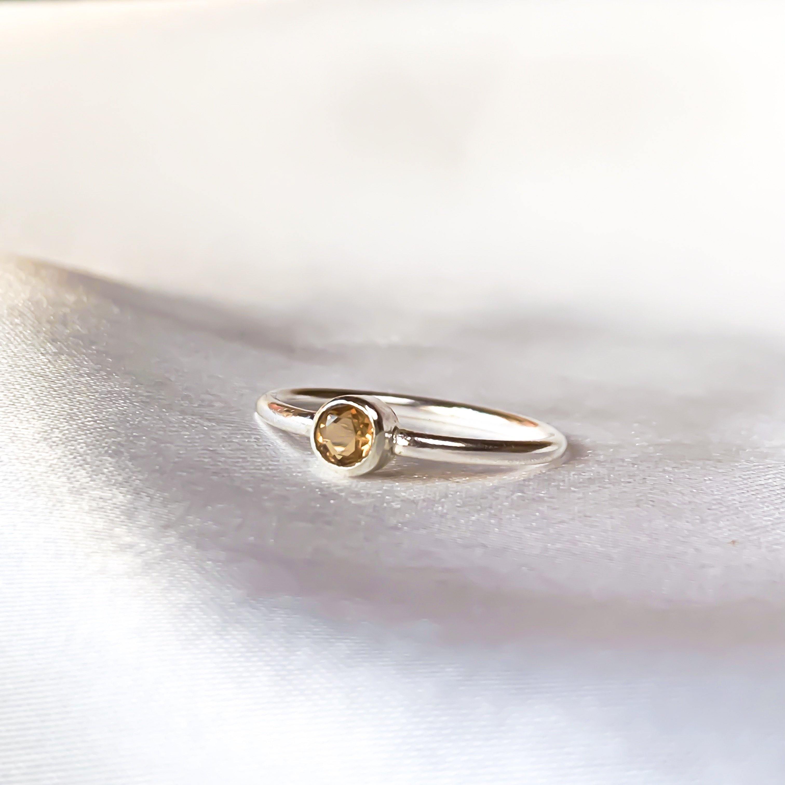 November Birthstone Ring - Citrine - Lunar James