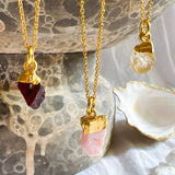Garnet Raw Crystal Pendant Necklace - Root Chakra