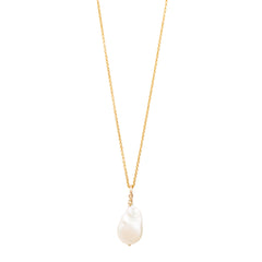 Megan - Baroque Ivory Teardrop Pearl Necklace